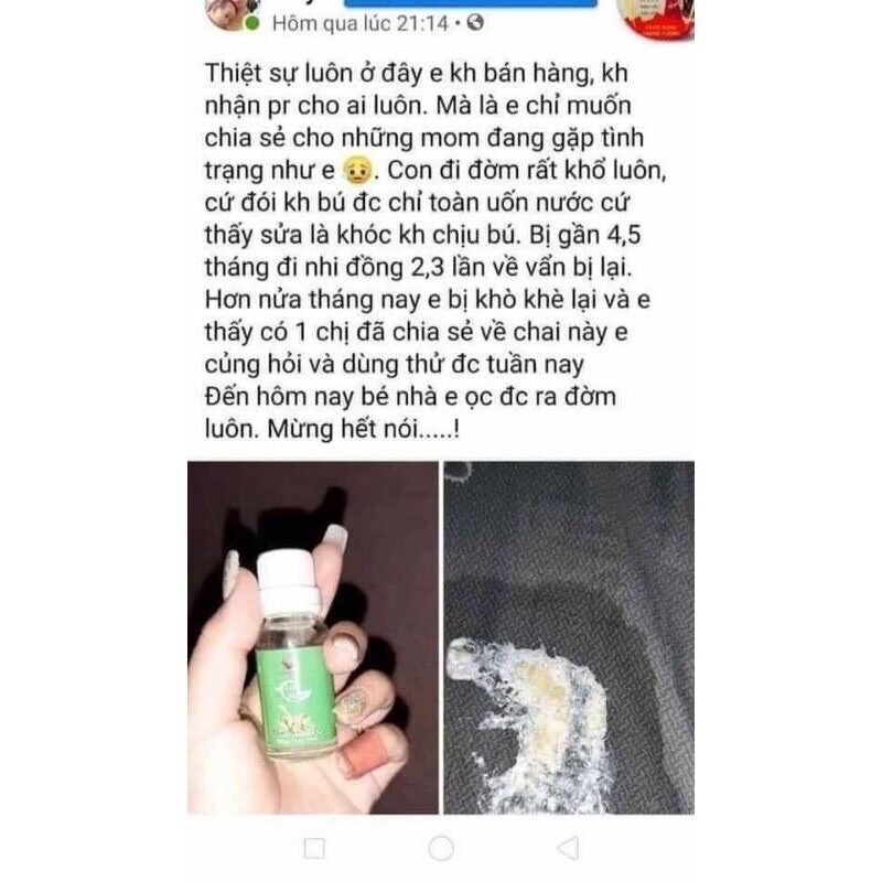 Tinh dầu lợi an dành cho bé