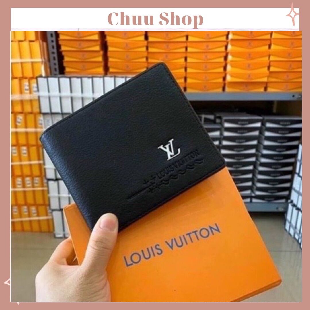 [Fullbox] Ví nam các thương hiệu gập đôi nhiều ngăn da xịn hộp nam châm