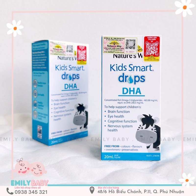 Giúp bé thông minh, sáng mắt Nature's Way Kids Smart Drop DHA 20ml