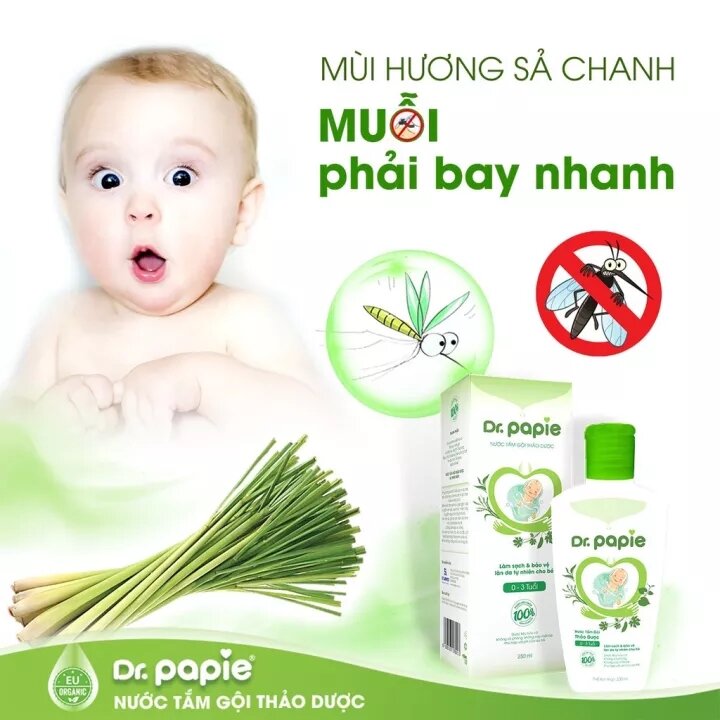 Nước tắm thảo dược Dr.Papie(Chai 230ml)