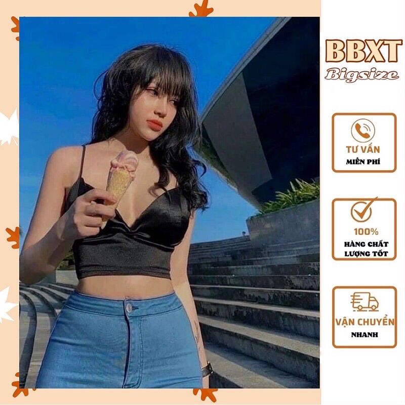 🔥bigsize nữ🔥áo bra satin bigsize