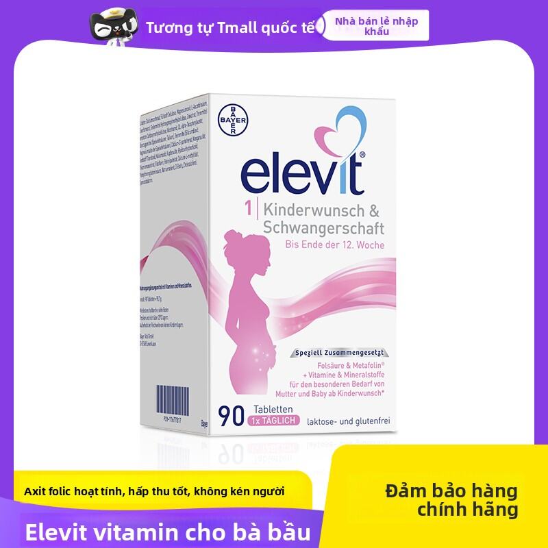 Elevit | Viên Vitamin Tiền Sản Có Acid Folic Hoạt Tính 90 Viên