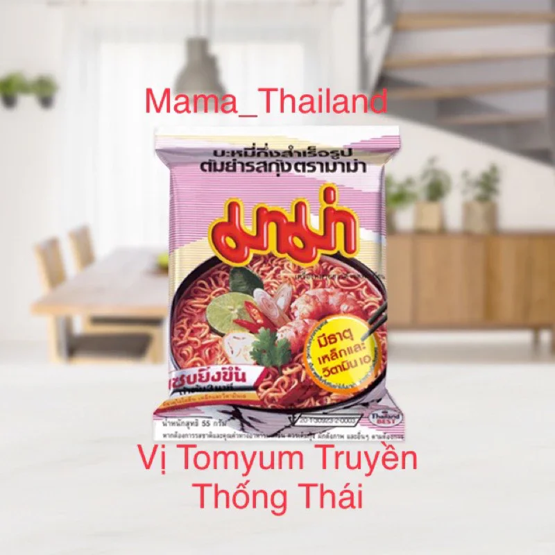Mì gói mama Thái Lan 60gr (7 loại/thùng 30 gói)