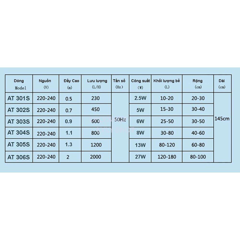 Bơm Atman 305s Máy Bơm Bể Cá Non Bộ