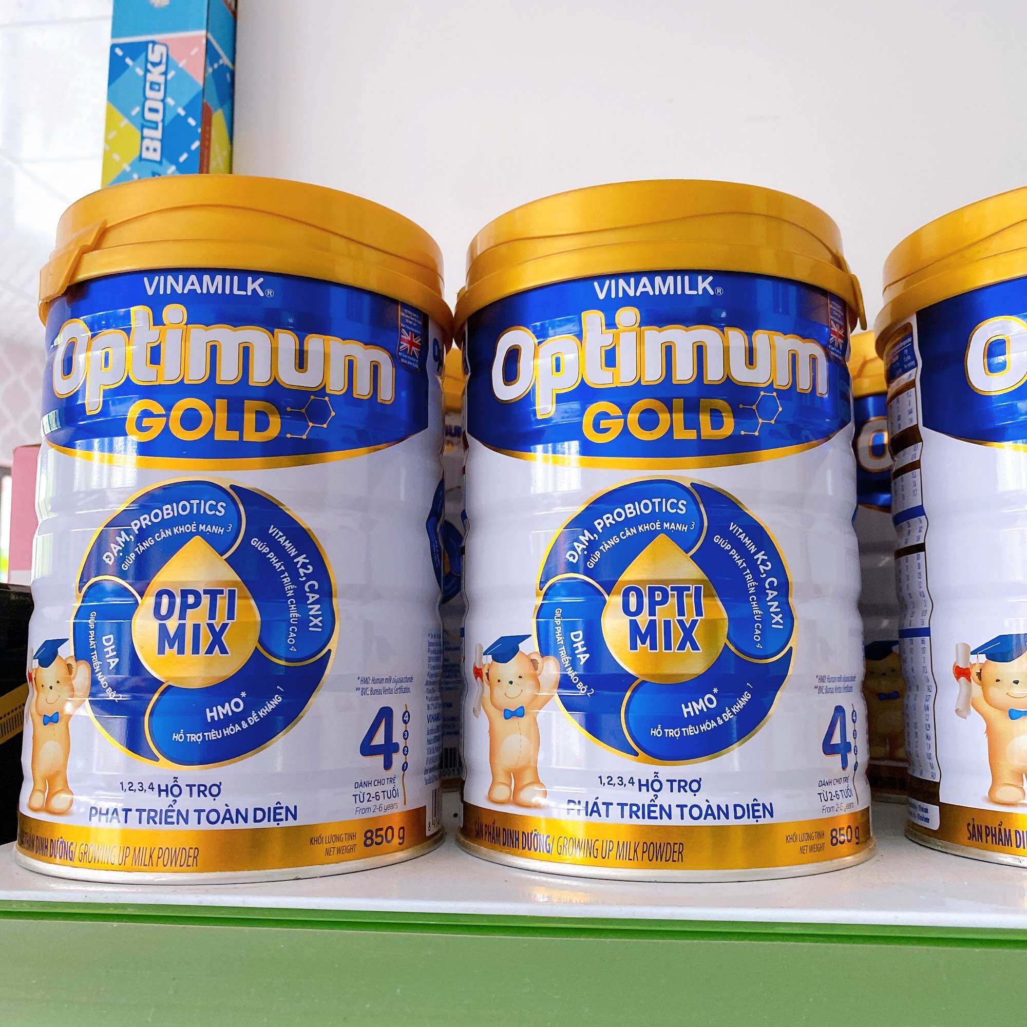 Sữa bột optimum gold số 2/3/4 800g