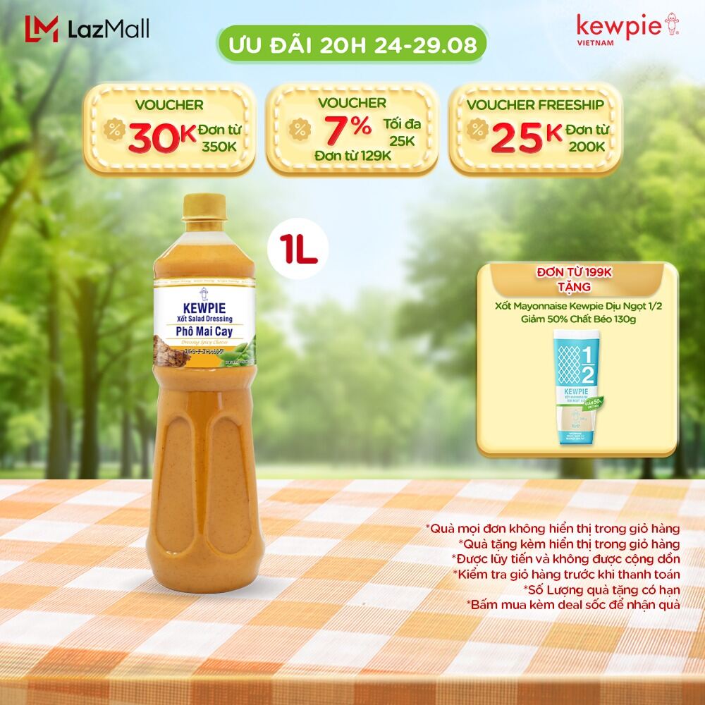 Xốt Salad Dressing Phô Mai Cay Kewpie 1L