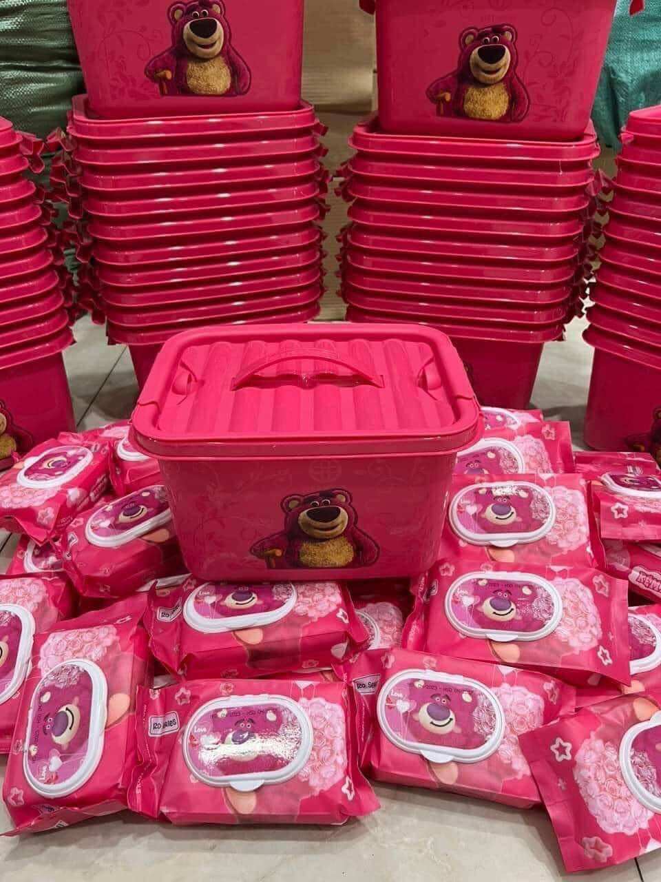 TẶNG THÙNG nhựa siêu hịn khi mua 10 gói GẤU DÂU chính hãng