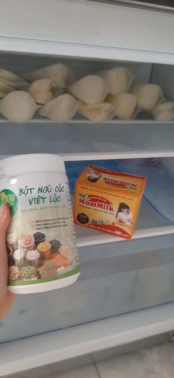 Combo lợi sữa Ngũ cốc Việt Lộc & cốm Mummilk cho mẹ sau sinh ít sữa,mất sữa