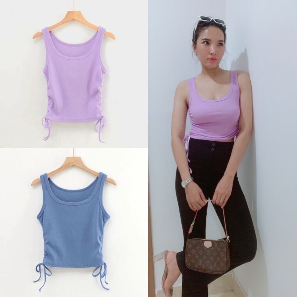 Áo 3 lỗ cotton rút eo