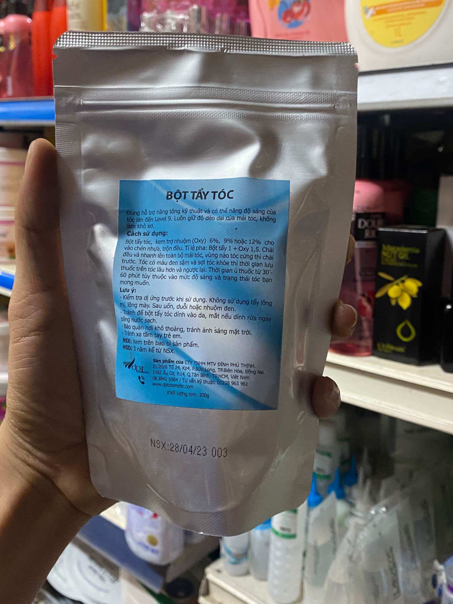 Bột tẩy tóc cao cấp xanh 200g