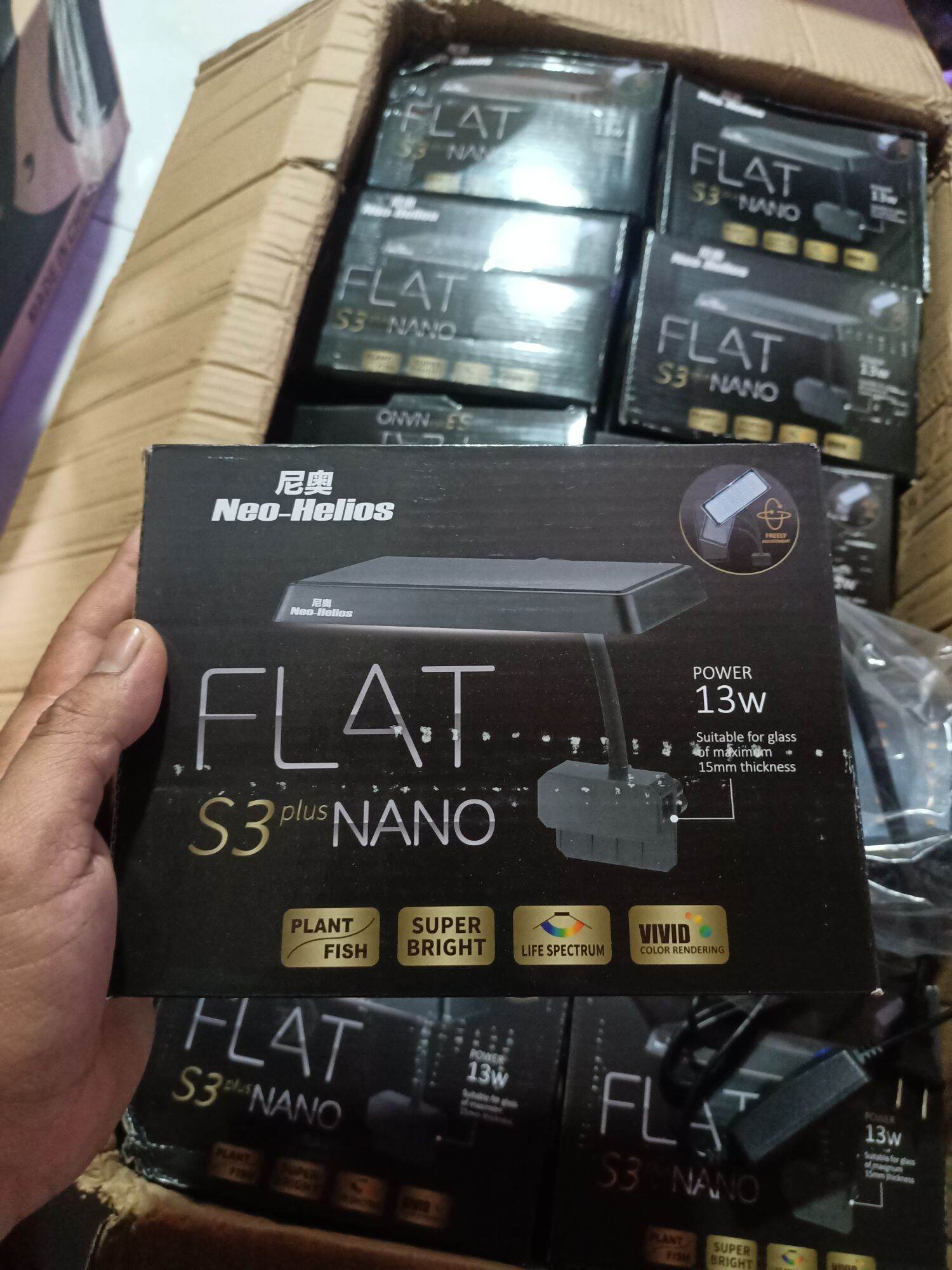 Đèn neo flat s3 nano đỏ cá không đỏ nước , đèn kẹp mini