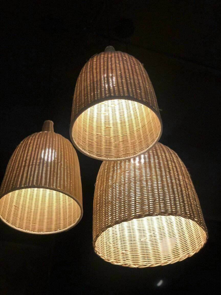 Đèn Thả mây tre đan d29x40cm