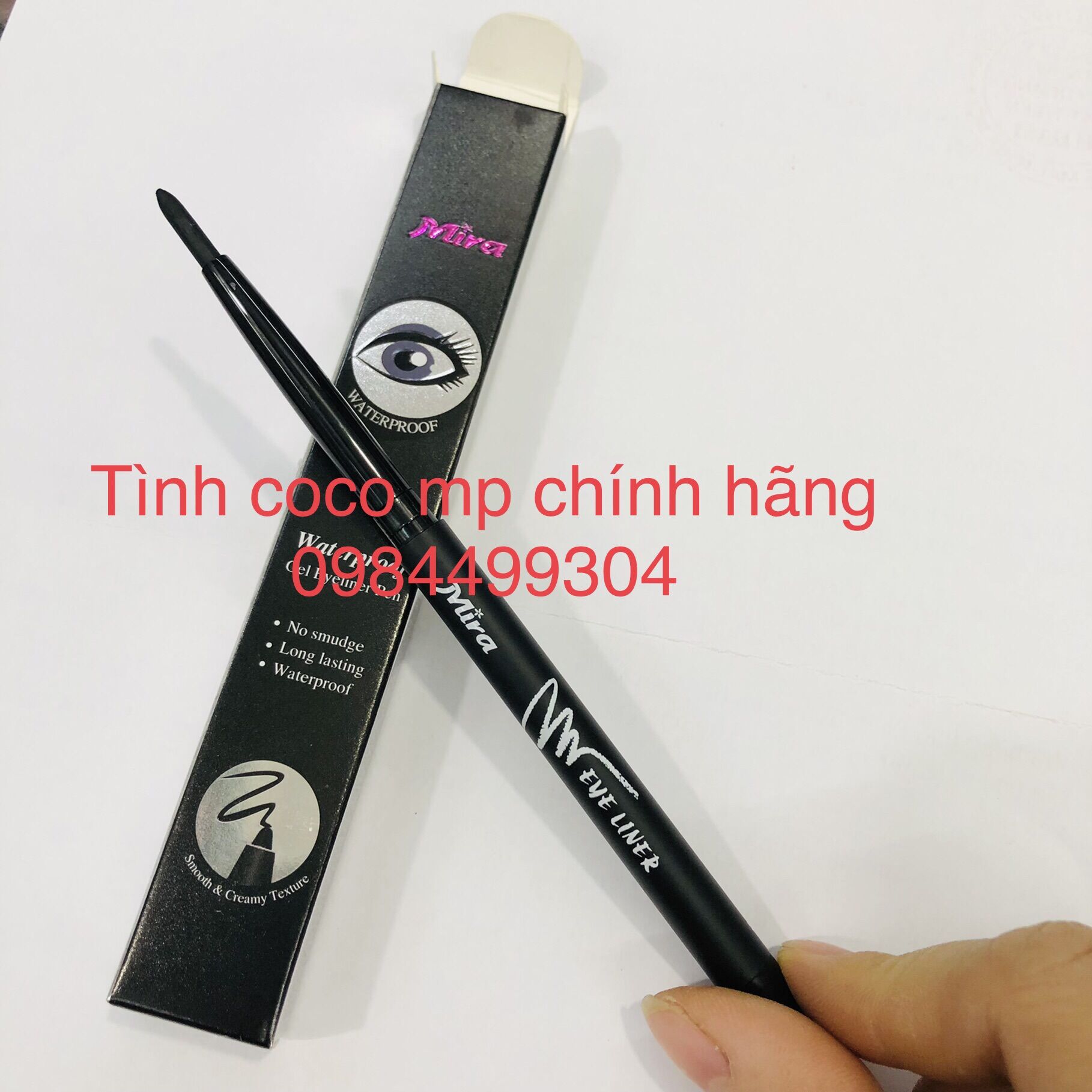 Gel kẻ mí mắt, chì kẻ mắt (dạng chì vặn ) MIRA Dramatic Gel Pen Eyeliner Black (đen) Hàn Quốc