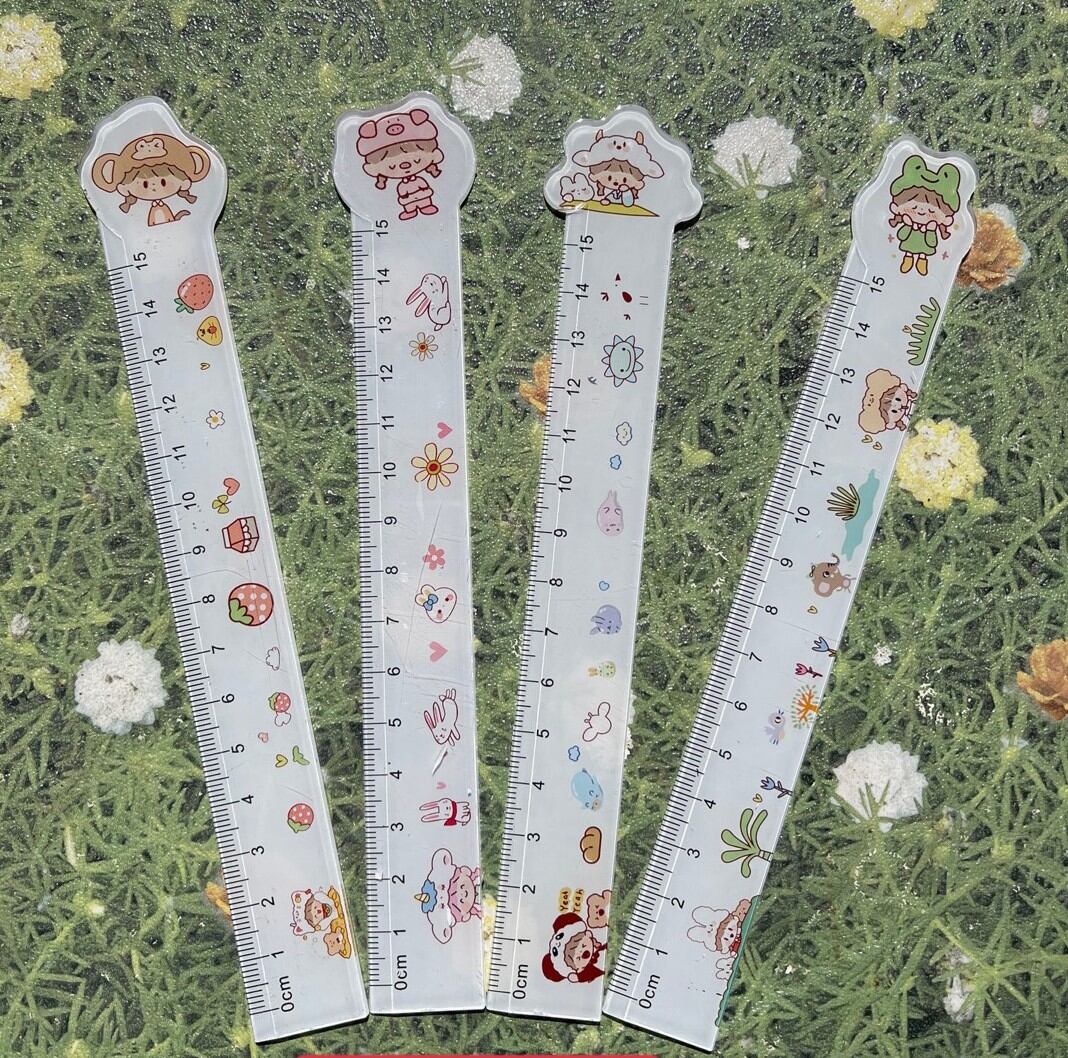 Thước Mica Trong Hình dễ thương 15Cm