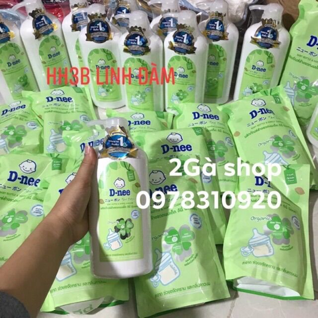 Nước rửa bình sữa cho bé  Dnee 600ml DẠNG CHAI VÀ TÚI