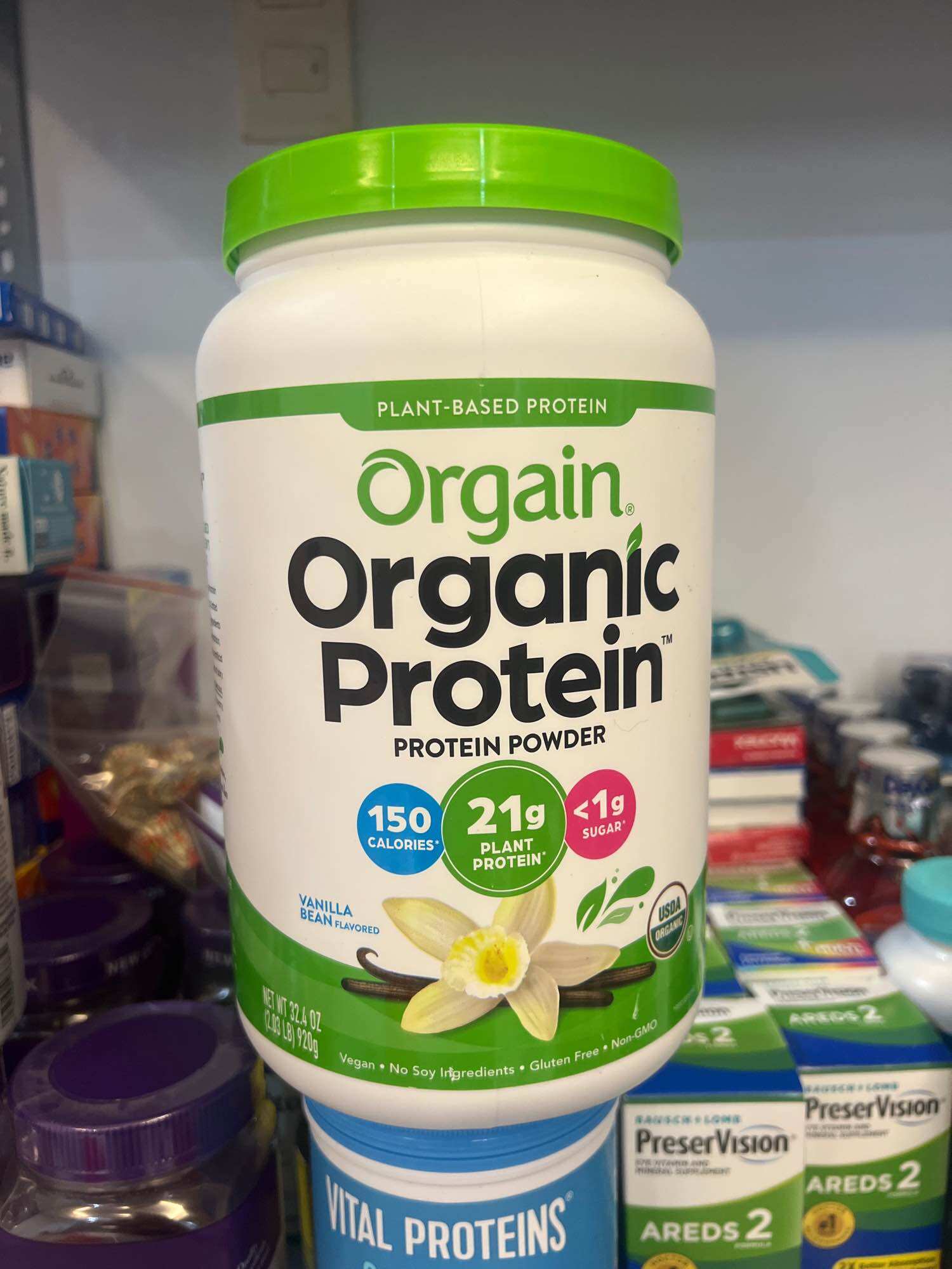 Orgain Bột Protein Thực Vật Hữu Cơ Orgain Organic Protein Powder 920g Vị Vani Socola Hàng Mỹ