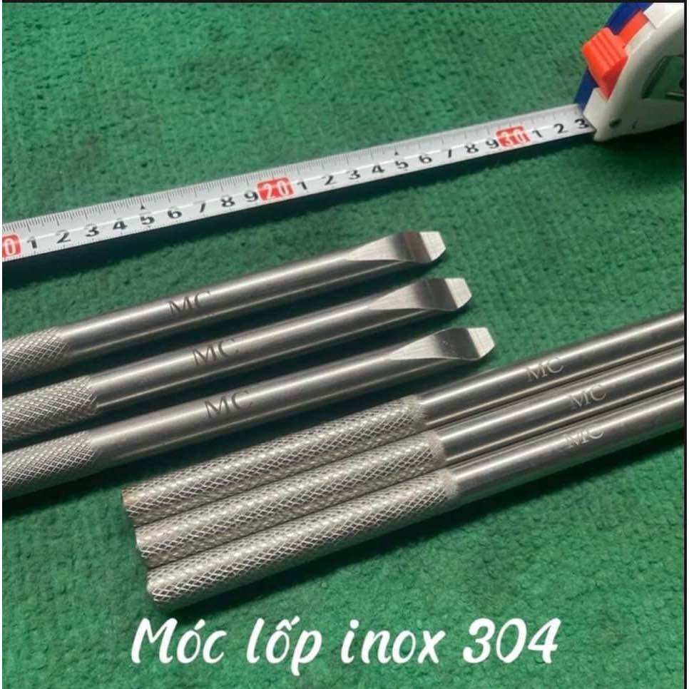 Móc Lốp Xe Máy Inox 304 Cao Cấp Hàng CNC ( Phi 12x28cm Cán Nhám )