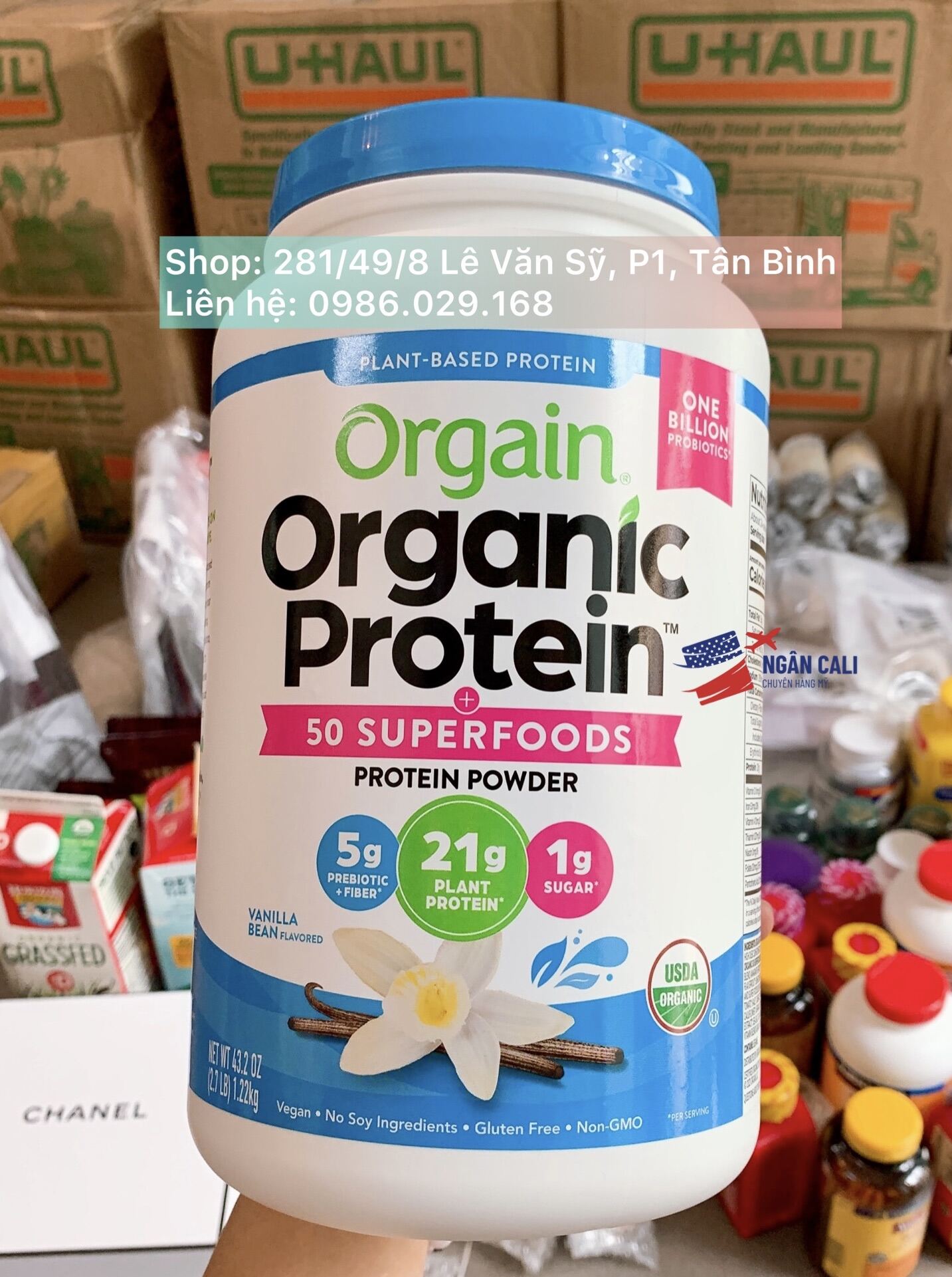 Bột Đạm Thực Vật Hữu Cơ Orgain Organic Protein Superfoods của Mỹ 1,22kg. Hương Vanilla. thumbnail