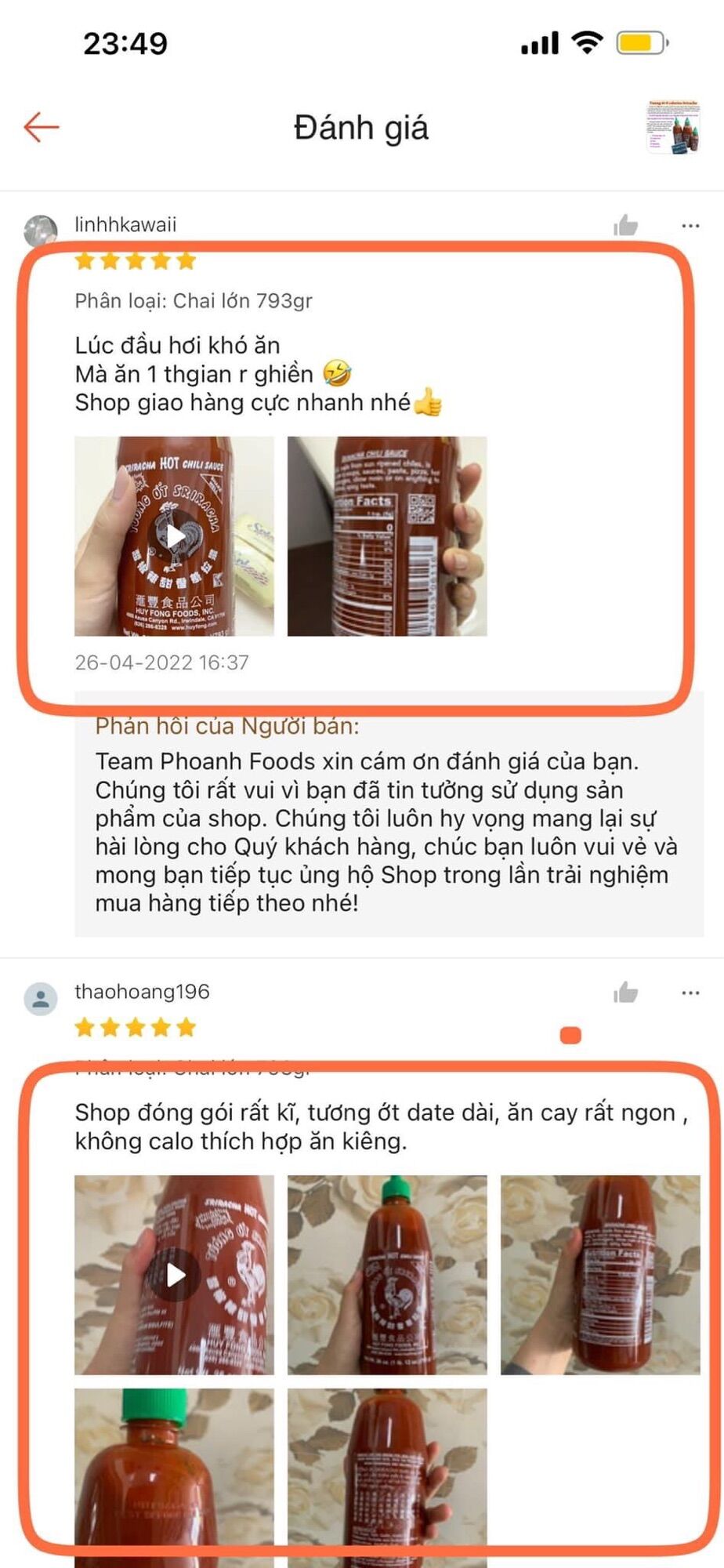 Tương ớt Sriracha side 255gr -( 0 calories,0 đường , 0 fat ) - vị cay ngon