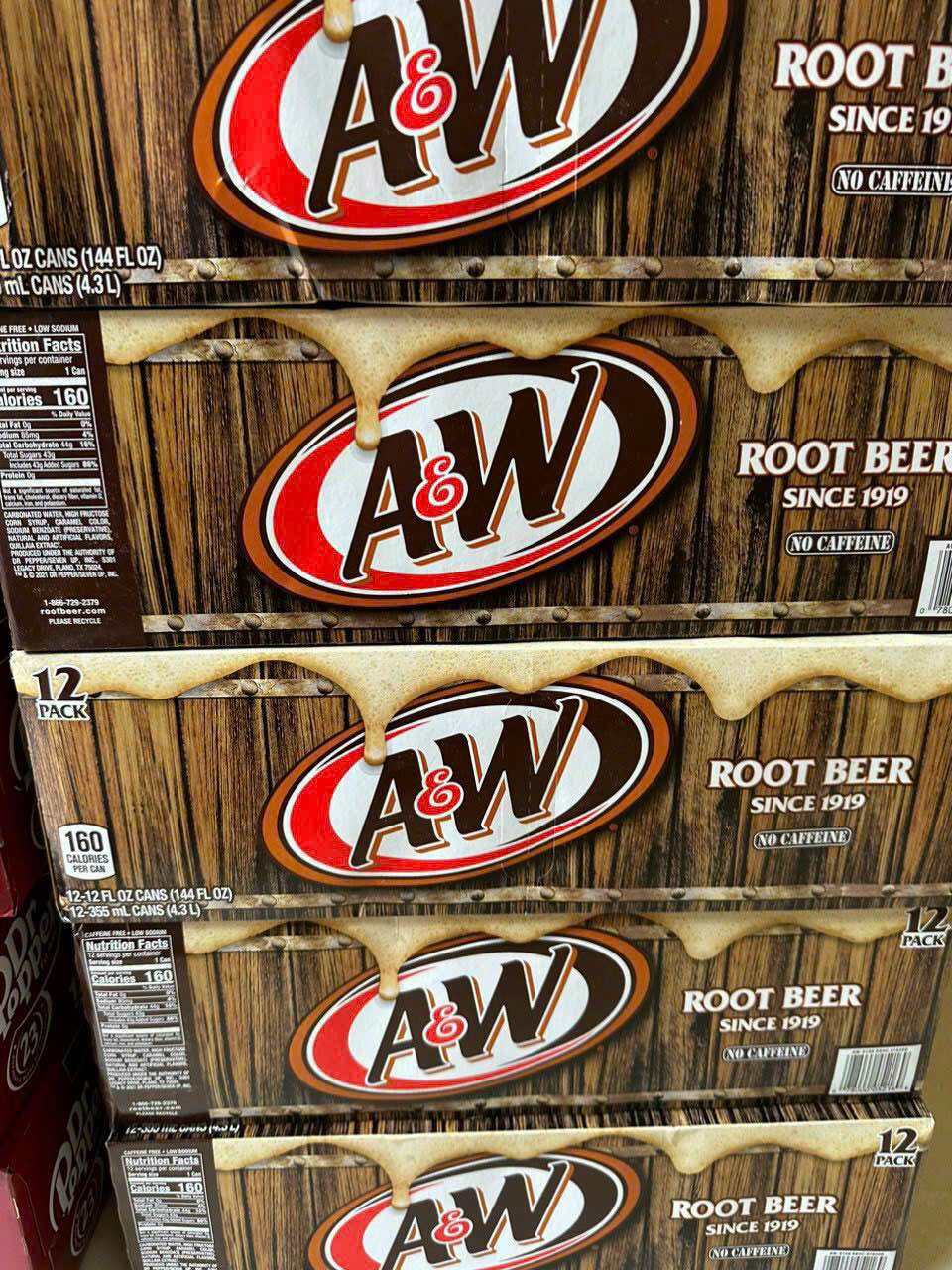 24 Lon Nước Ngọt Có Gas Xá Xị A&W Root Beer 1919 355ml Của Mỹ
