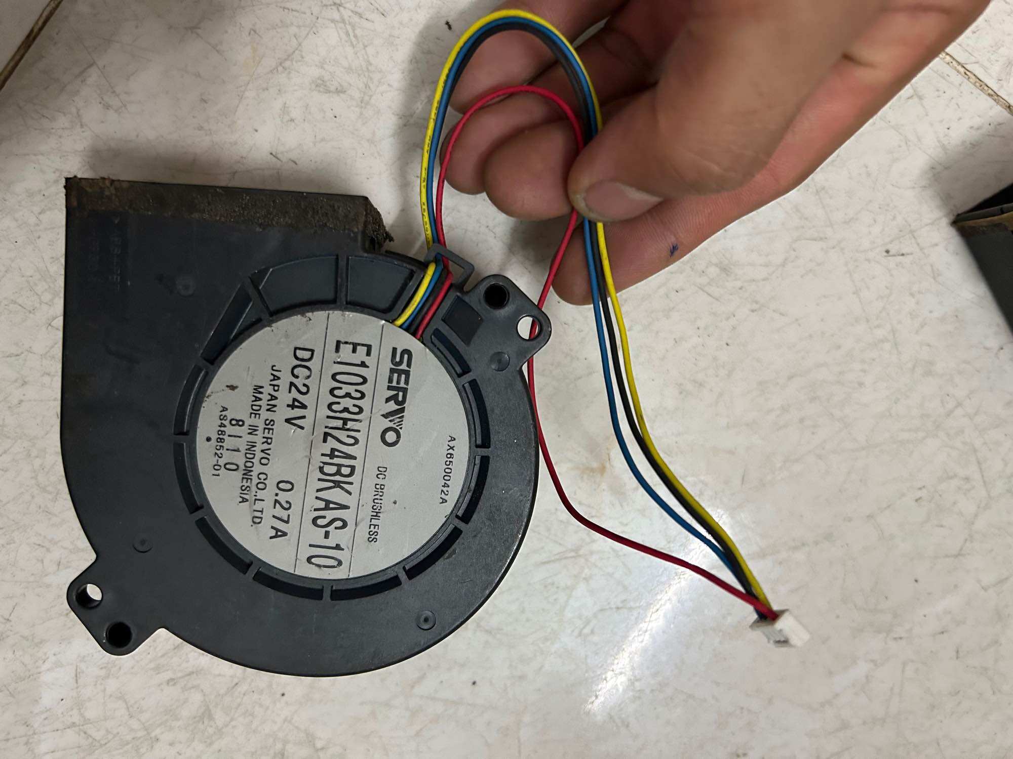 Quạt sò hút thổi DC 24v servo 24v 0.27A 10cm