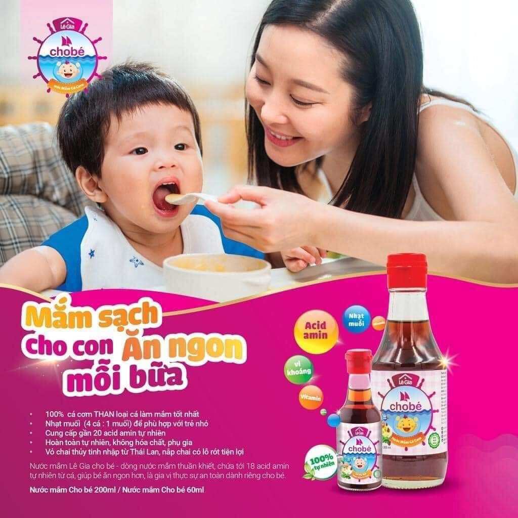 Nước mắm ăn dặm Lê Gia cho bé