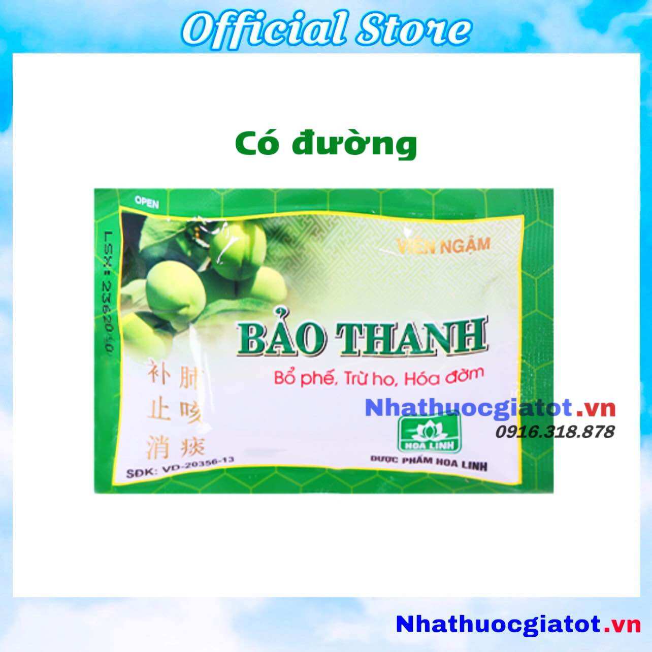 [Vỉ 5 Viên] Viên Ngậm Ho Bảo Thanh