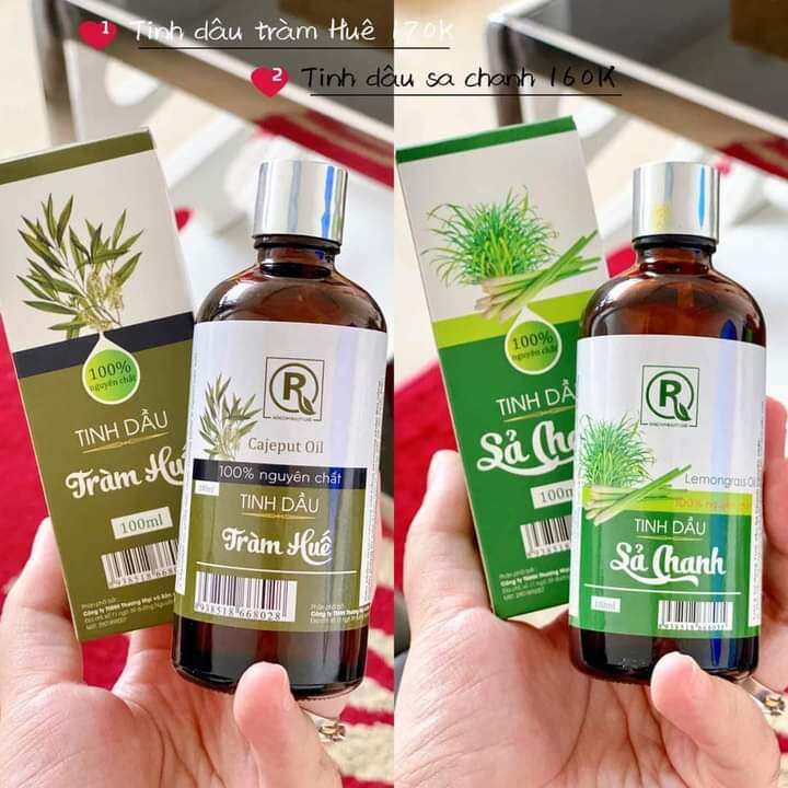 Combo 5 tinh dầu sả chanh + 5 tràm hồng tâm 100ml