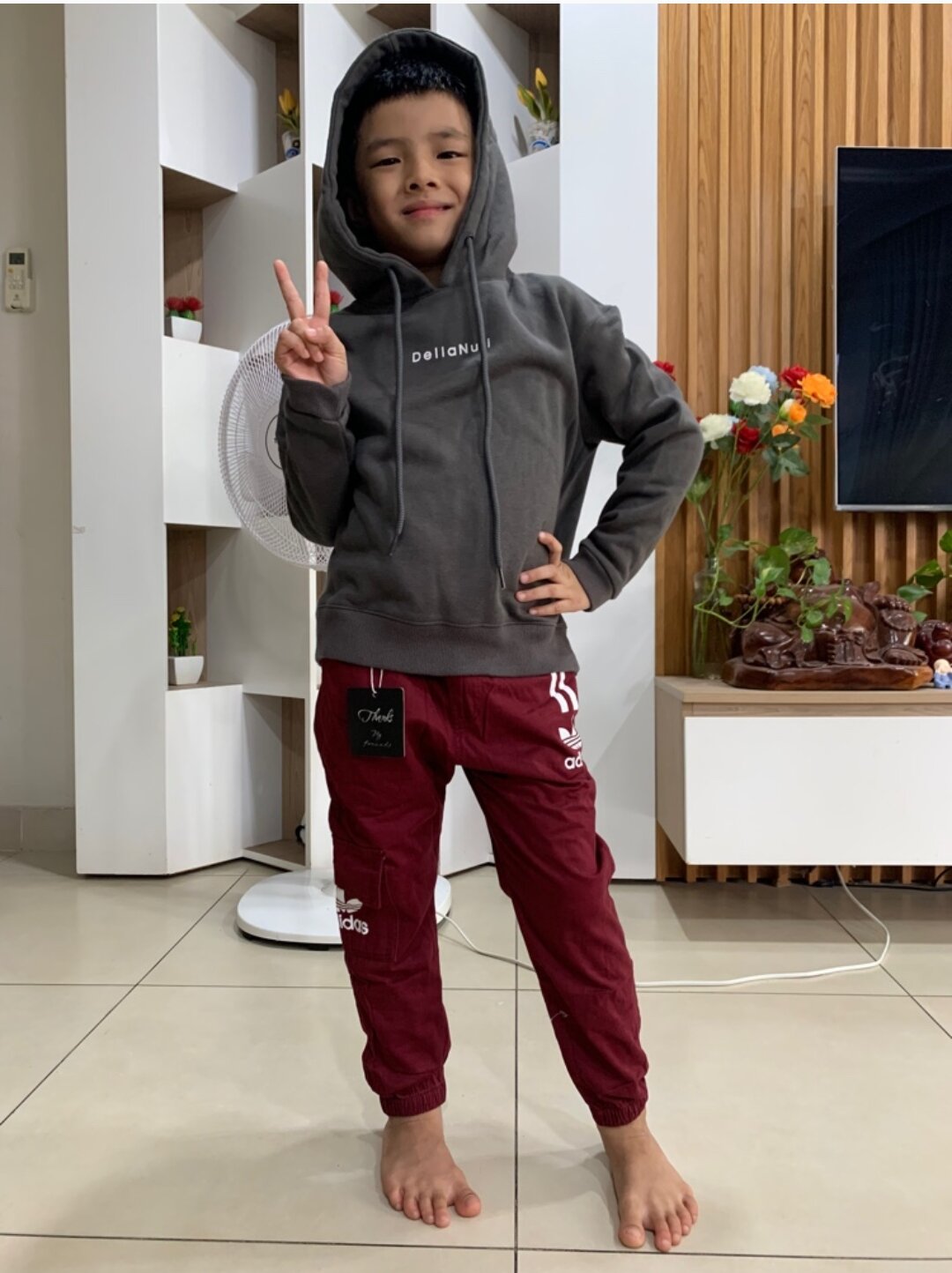 áo hoodie chất da cá nỉ cho bé