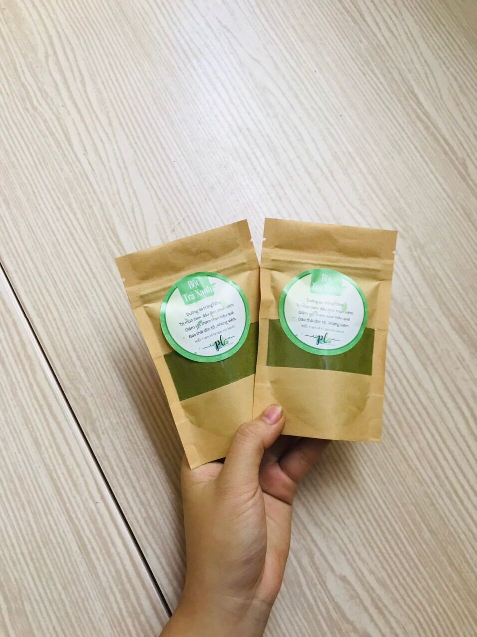 [Sẵn Hàng] Bột Trà Xanh Nguyên Chất PL Cosmetic 50g