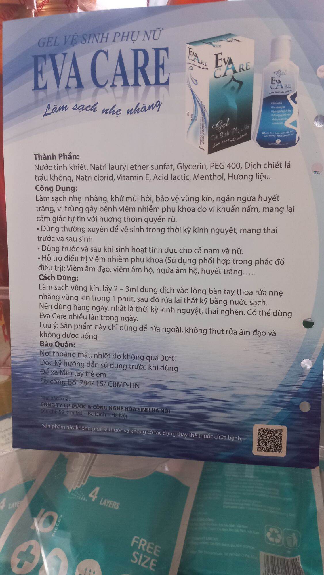 Dung dịch vệ sinh phụ nữ EVACARE
