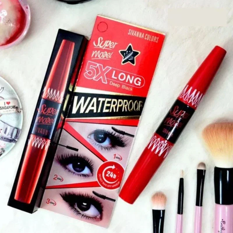 MASCARA NỐI MI 2 ĐẦU SUPER MODEL 5X LONG DEEP BLACK
