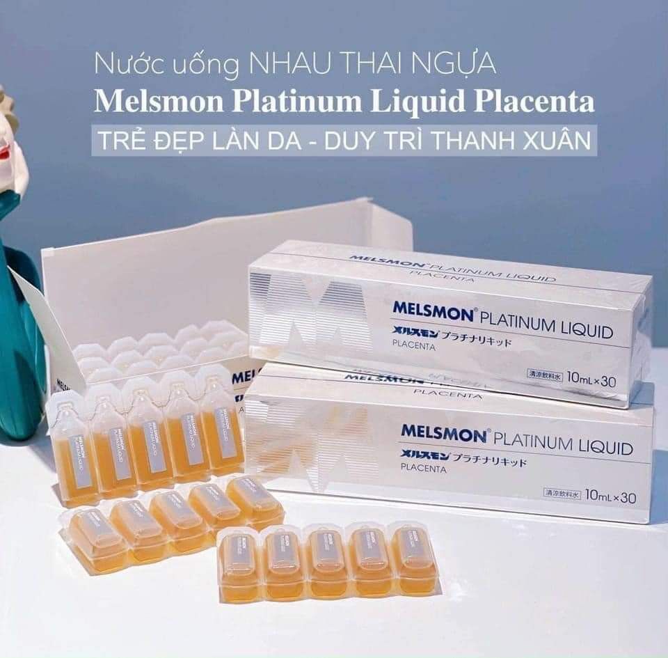 Melsmon platinum liquid placenta - nước uống collagen nhật bản
