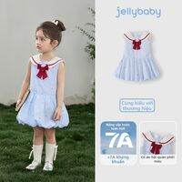 Jelly Baby | Đầm Kẻ Sọc Cổ Thủy Thủ 100% Cotton Cho Bé Gái Mùa Hè