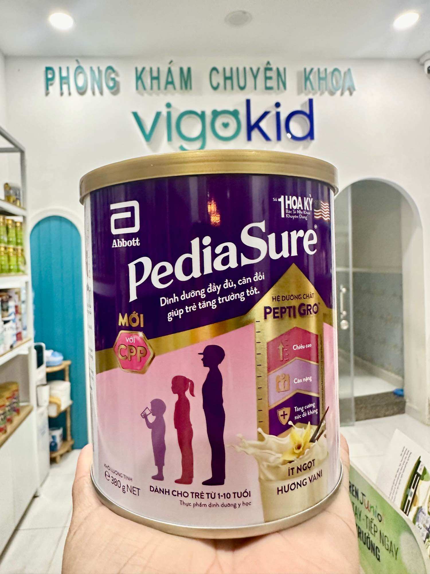[QUÀ TẶNG KHI MUA TỪ 3 LON] SỮA BỘT PEDIASURE DÀNH CHO TRẺ BIẾNG ĂN SUY DINH DƯỠNG TỪ 1 ĐẾN 10 TUỔI LON 380G
