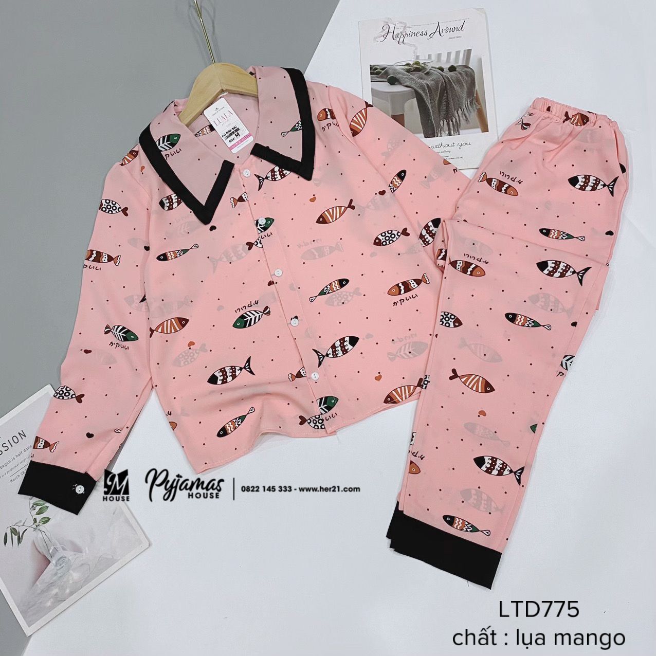 Bộ lụa mango tay dài cao cấp