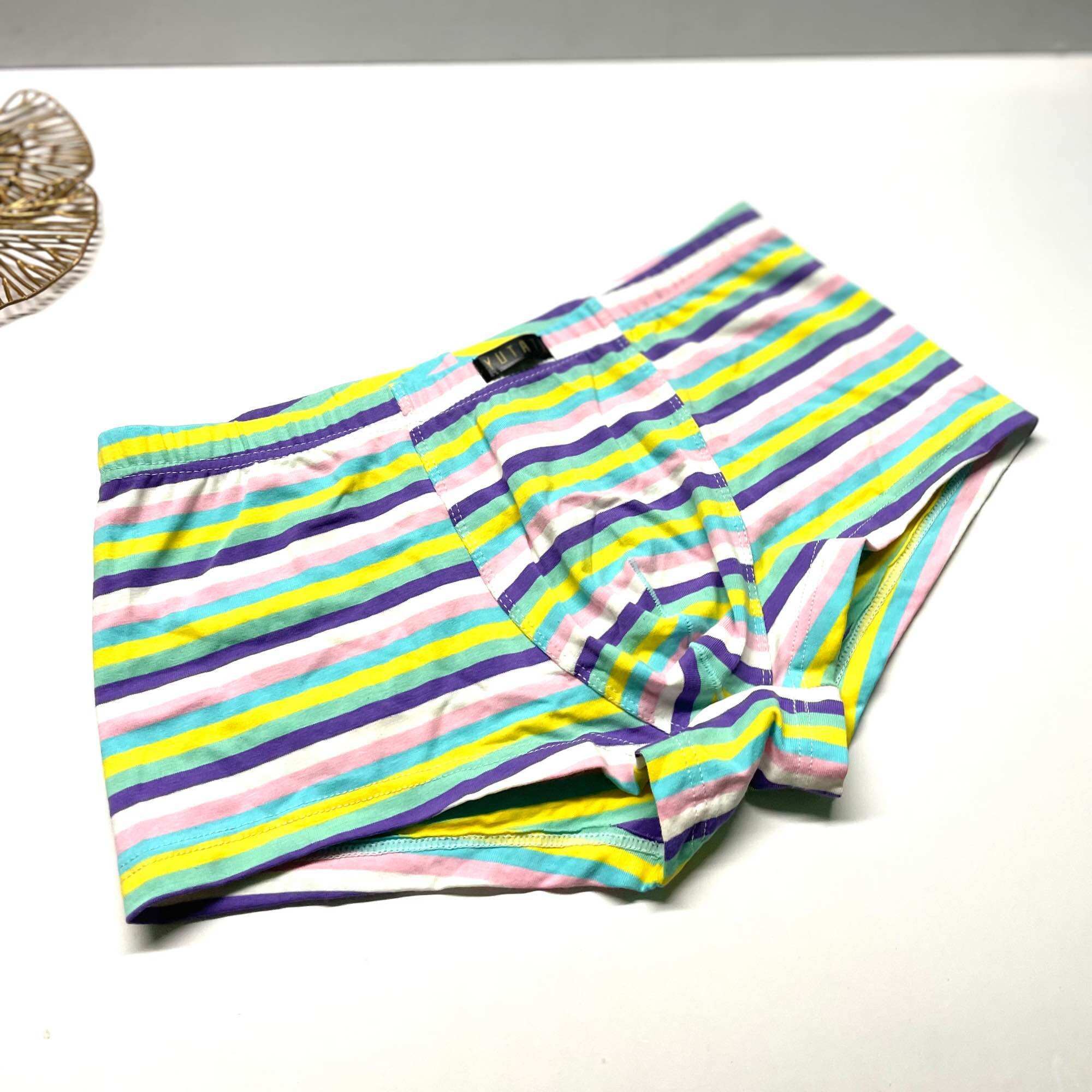 Quần lót nam boxer thun cotton sọc ngang size M/L