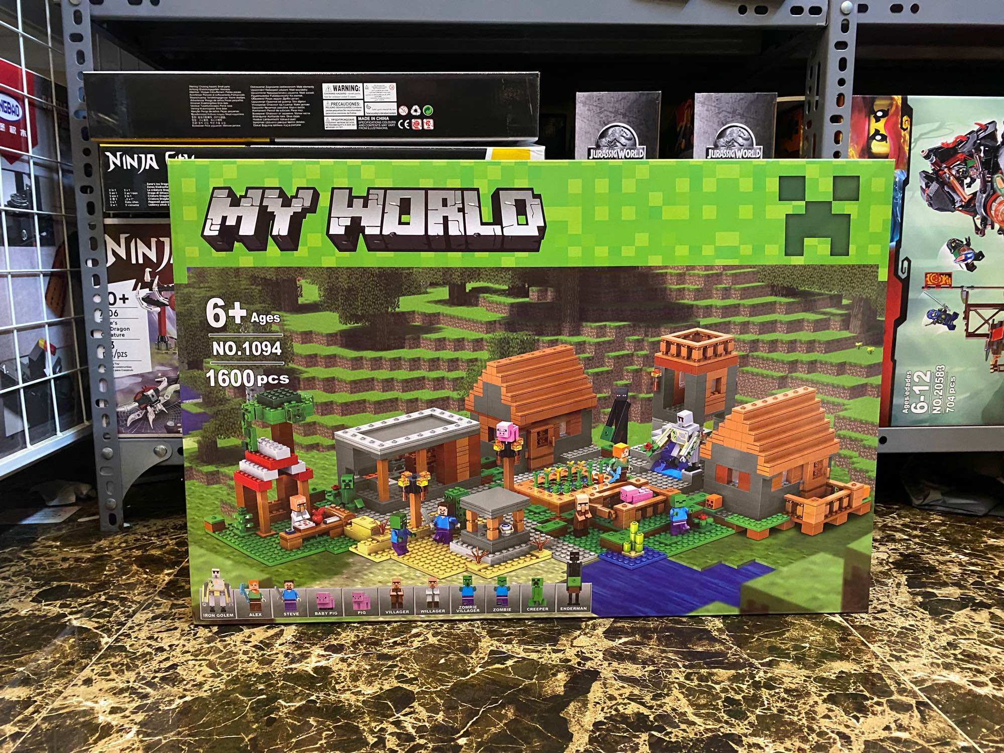 Đồ chơi xếp hình 1094 63021 10531 18010 79288 minecraft my world ngôi làng 1600 pcs
