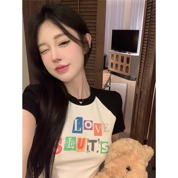 ÁO CROPTOP KIỂU IN CHỮ LODE