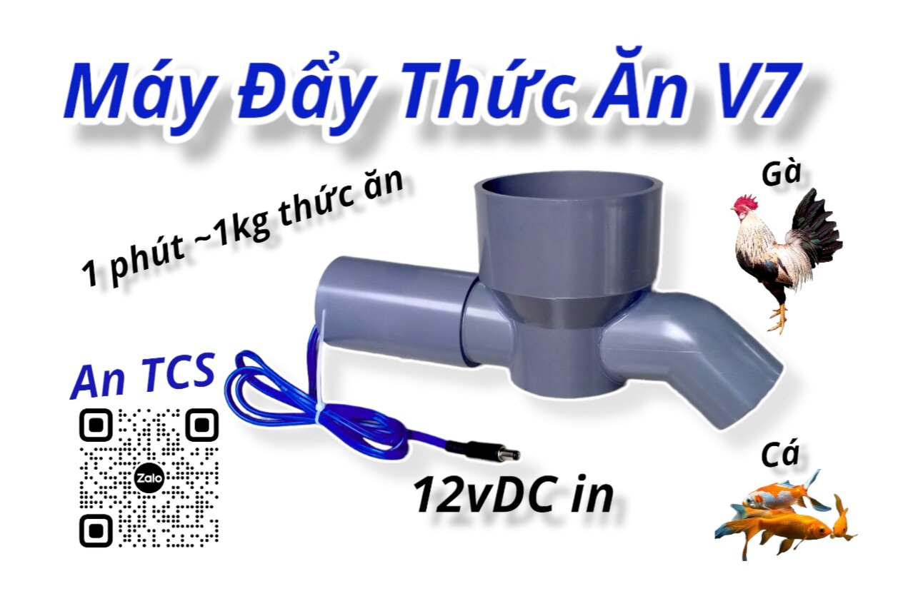Máy Cho Cá Gà ăn tự động V7-T2 ( An TCS )