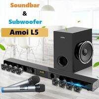 Loa Soundbar + Trầm 5.1 Bluetooth Hát Karaoke AMOI L5 Tặng 02 Micro Không Dây Cao Cấp (nhập khẩu)
