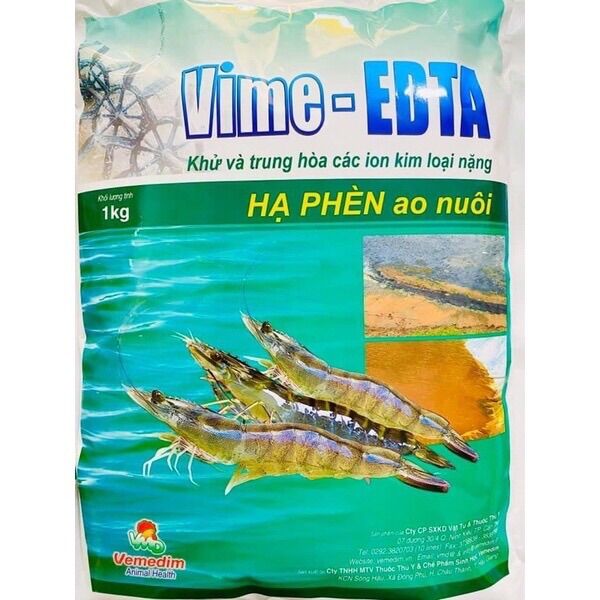 Vime edta - hạ phèn ao nuôi cá, tôm, lươn, ếch