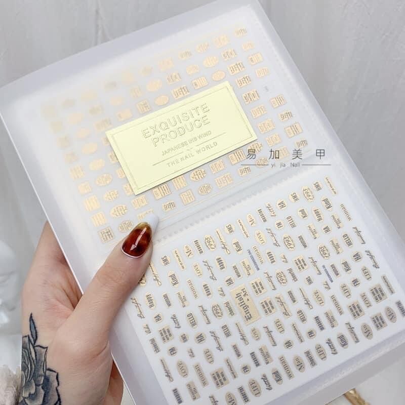 Sổ đựng sticker dán móng tay nail