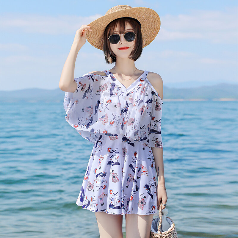 Đồ bơi đồ bơi bơi liền thân ngâm suối nước nóng tôn dáng gầy che bụng bé gái mẫu mới năm 2024 cảm giác cao cấp kiểu nữ