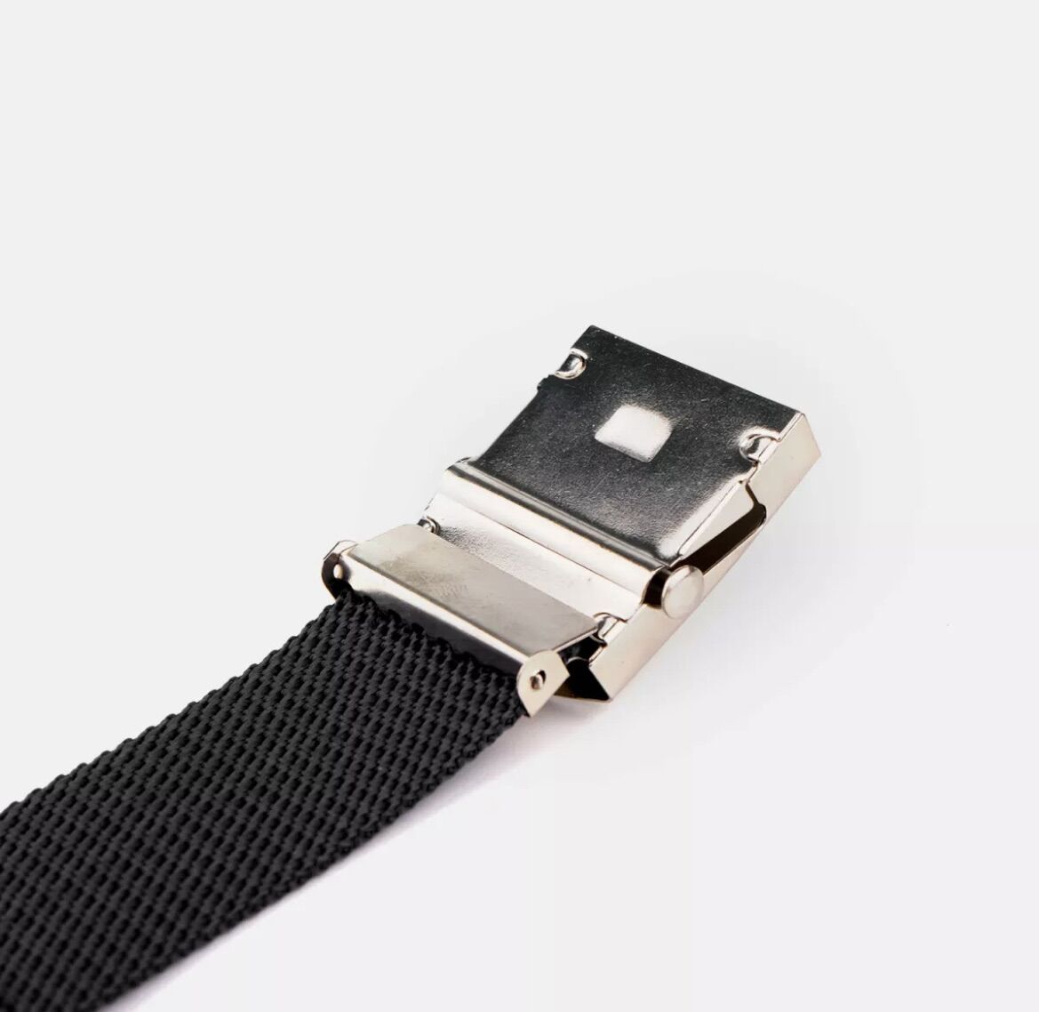 [MUA 2 FREE SHIP] THẮT LƯNG DÙ ĐEN CAO CẤP MẶT TRẮNG TRƠN