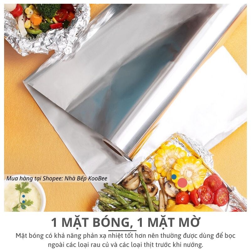 Cuộn giấy bạc nướng, giấy nhôm 10m KAULUS