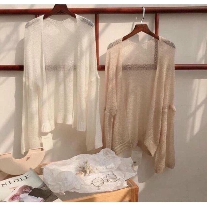 ÁO CARDIGAN LEN MỎNG - ÁO KHOÁC NỮ NHẸ MÁT