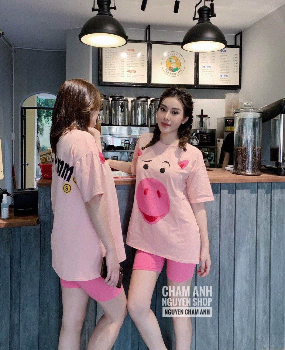 bộ heo ngố hồng
