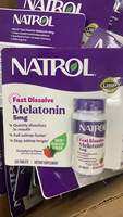 MẪU MỚI Viên ngậm nhai Natrol Melatonin Sleep Support 5mg Fast Dissolve 250 viên vị dâu của Mỹ - Hỗ trợ cải thiện giấc ngủ 5 mg