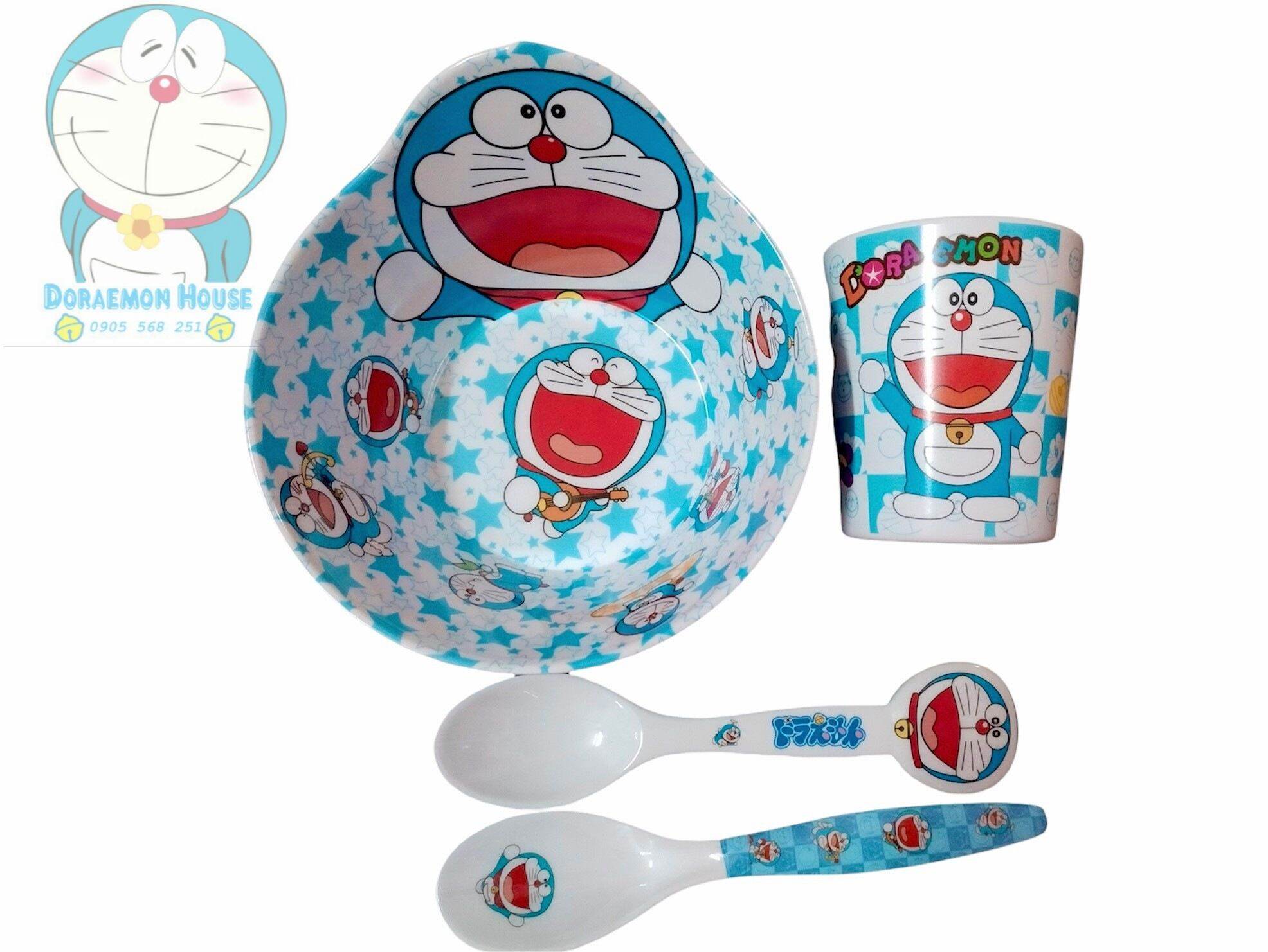 🌸SET TÔ/ CHÉN LY MUỖNG DORAEMON